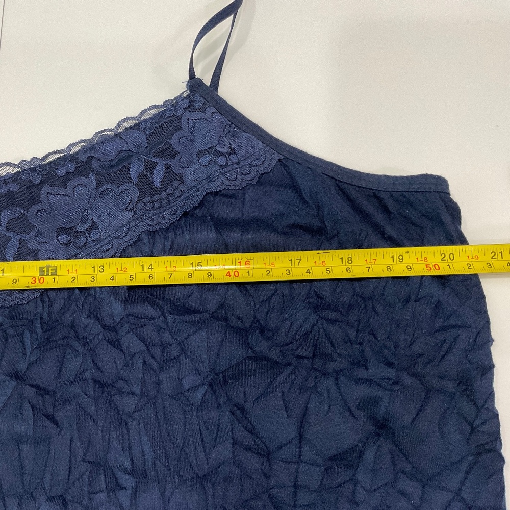 Maurice’s Women’s Dark Navy Lace Trim Crinkle Cami Size XXL - Picture 9 of 14